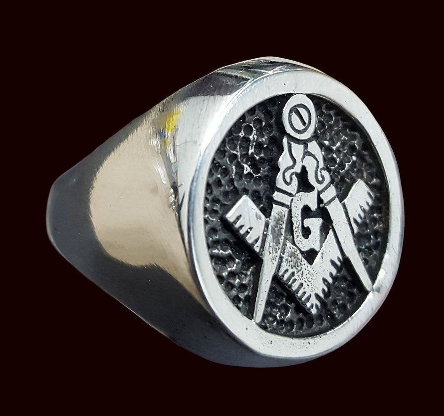 Masonic Master Degree Silver Ring 1.8 cm Art 58 - Bricks Masons