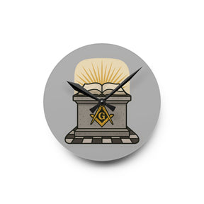 Master Mason Blue Lodge Clock - Sacred Altar Symbol of Light and Morality - Bricks Masons