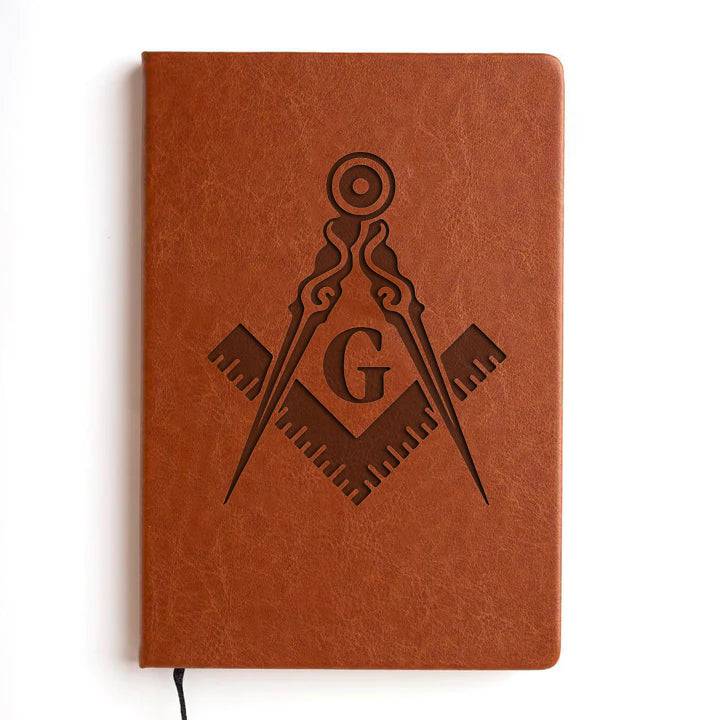 Master Mason Blue Lodge Journal - Brown Faux Leather