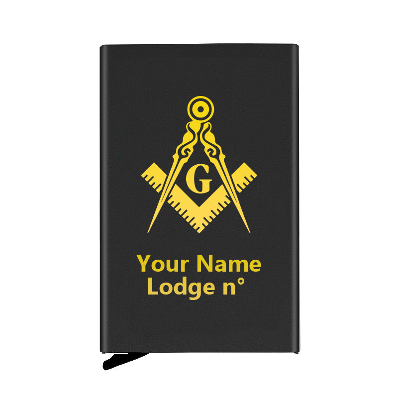 Master Mason Blue Lodge Credit Card Holder - Various Colors - Bricks Masons