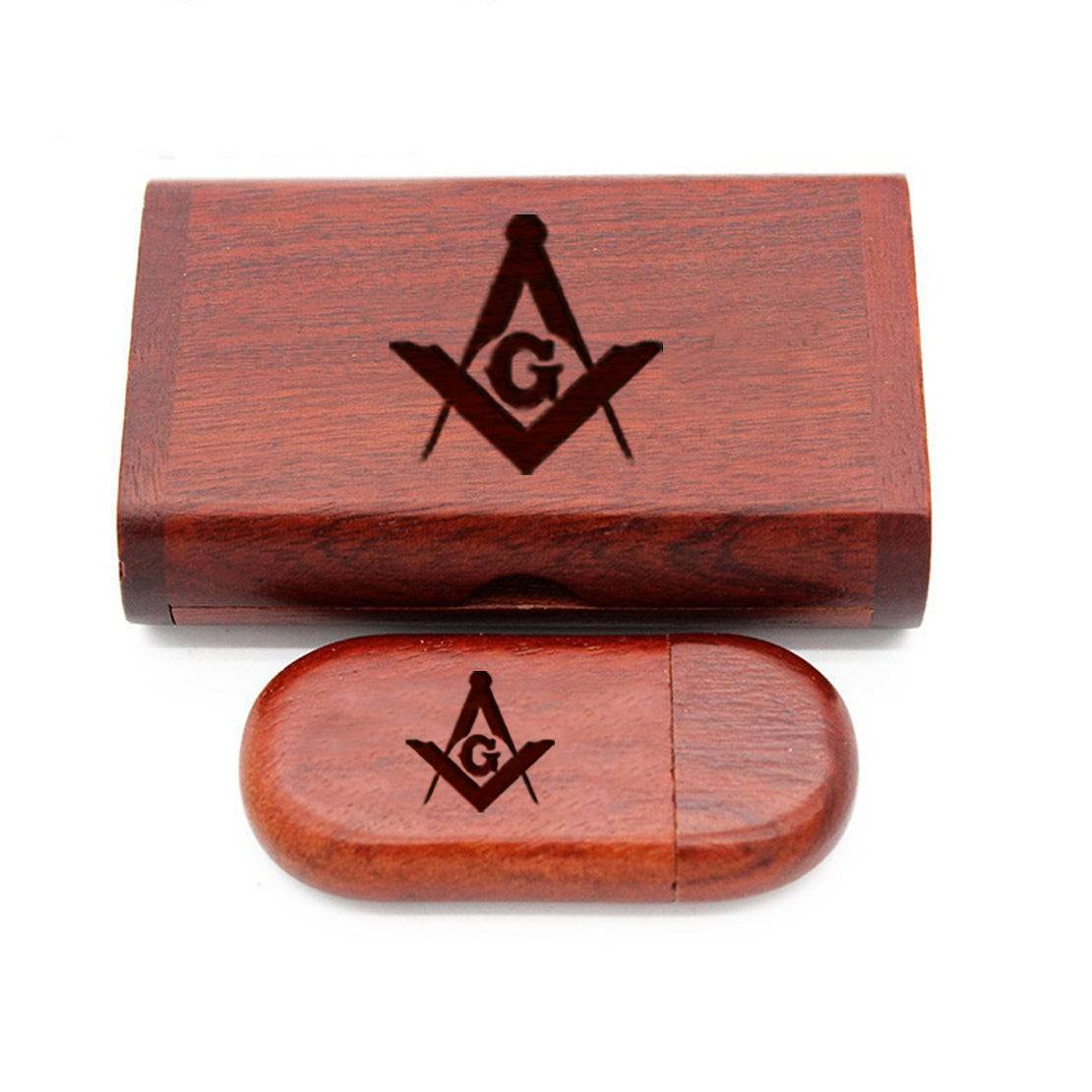 Master Mason Blue Lodge USB Flash Drives - Various Wood Colors