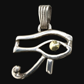 Eye of Horus Pendant in Silver and Gold 3 X 2.5 Cm 4 Gr Art 606 - Bricks Masons