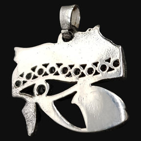 Horus Eye Pendant in Silver and Stones 3 x 2.5 cm 7 g Art 613 - Bricks Masons