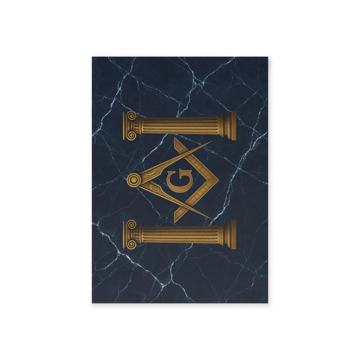 Master Mason Blue Lodge Greeting Card -  (Two-sided print) - Bricks Masons