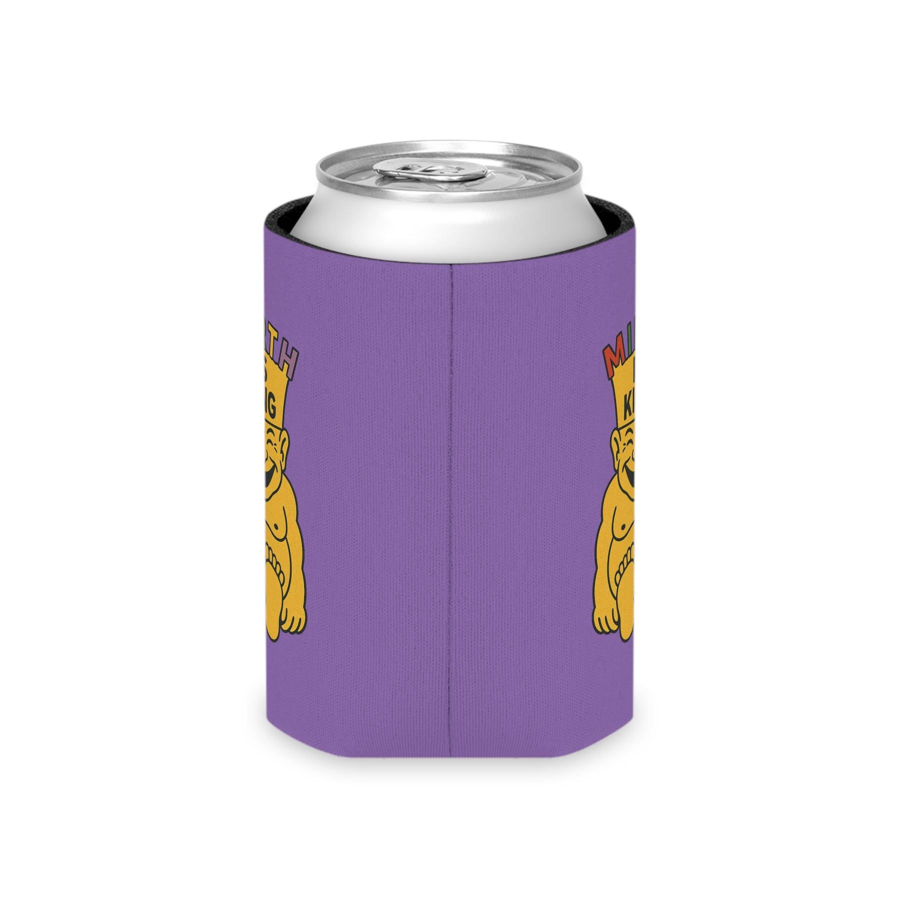 Royal Order of Jesters Can Cooler - Mirth is King Vibrant Yellow & Purple Colors - Bricks Masons