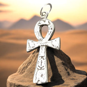 Ankh Cross of Life Pendant in Silver 3 x 1.5 cm 3 g Art 654 - Bricks Masons