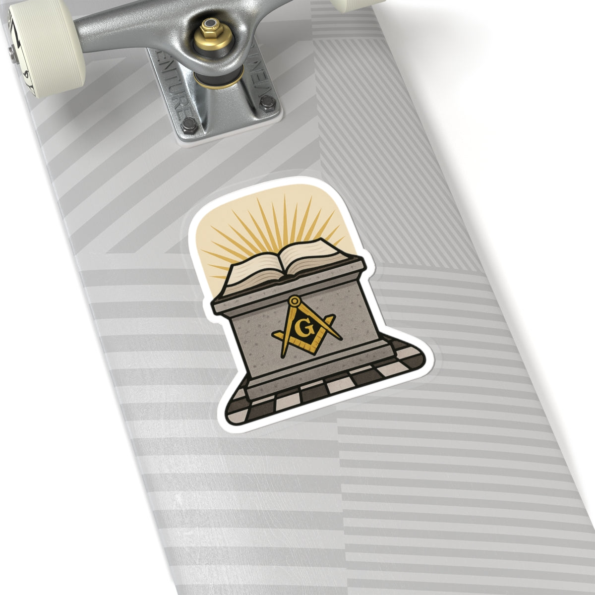 Master Mason Blue Lodge Sticker Decal - Kiss-Cut Masonic Altar - Bricks Masons