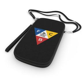 Knights of Pythias Passport Wallet - Black With Shoulder & Wrist Strap - Bricks Masons