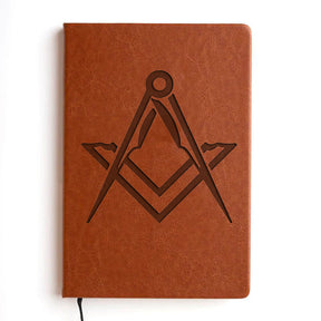 Master Mason Blue Lodge Journal - Brown Faux Leather