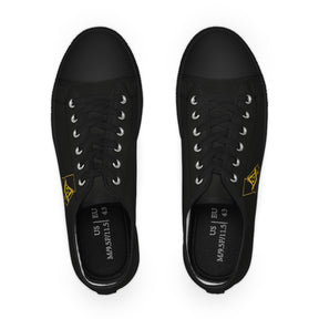 Master Mason Blue Lodge Sneaker - Low Top Sneaker Black & White Georgia Map Mason - Bricks Masons