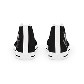 Master Mason Craft Sneaker - High Top Black & White Beacon of Brotherhood - Bricks Masons