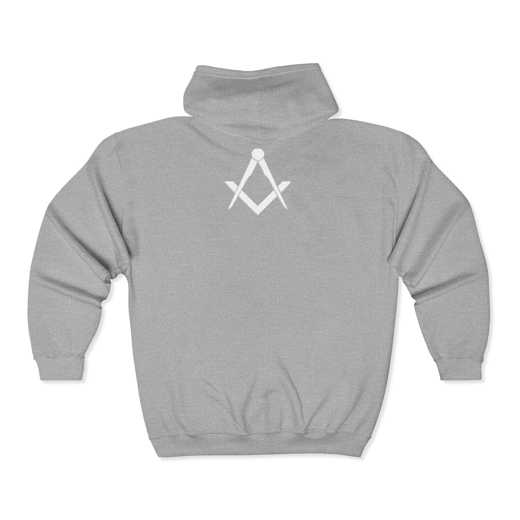 Master Mason Blue Lodge Hoodie - Zip Up Jacket Square & Compass with Personalization - Bricks Masons