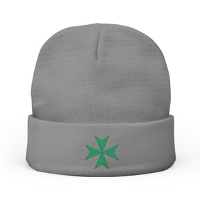 Order Of Saint Lazarus Beanie - Knit Embroidery Emblem - Bricks Masons