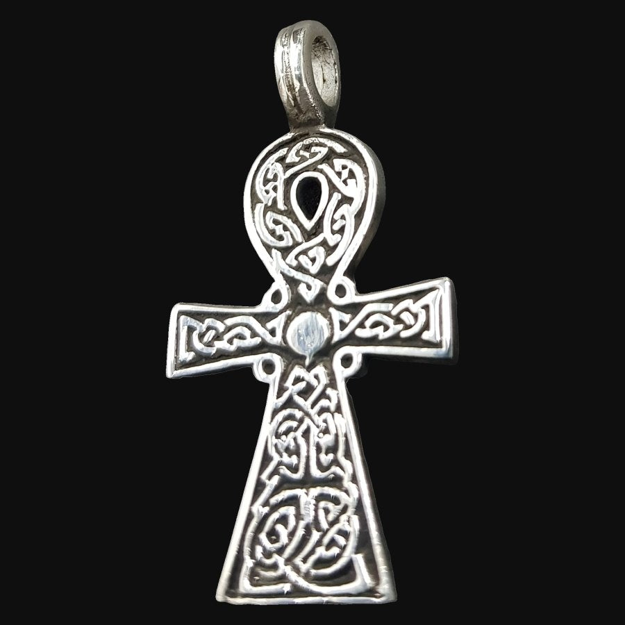 Ankh Cross of Life Pendant in Silver 4 x 2.5 cm 10 g Art 777 - Bricks Masons