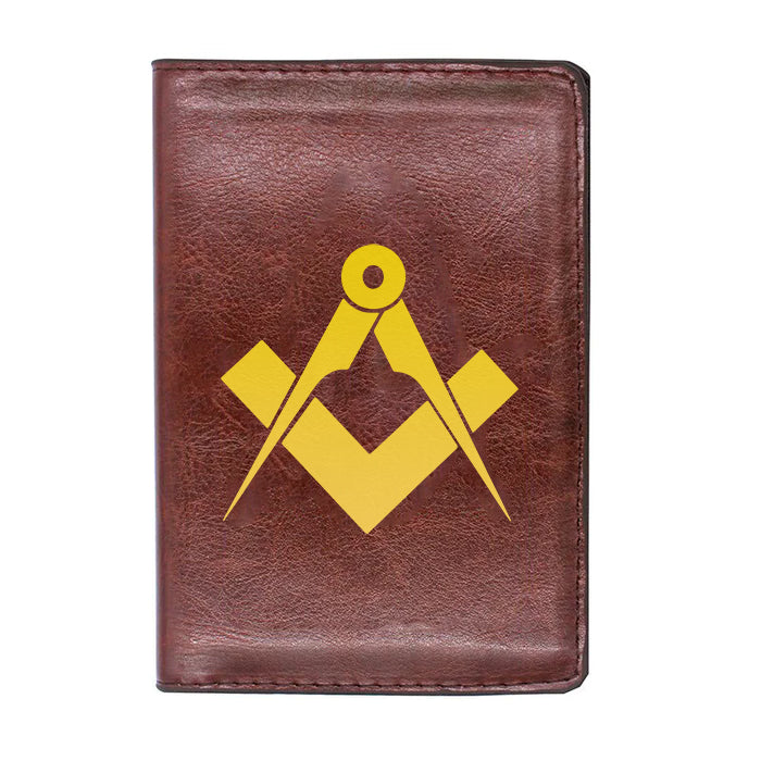 Master Mason Blue Lodge Wallet - Black & Brown - Bricks Masons