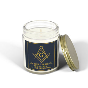 Master Mason Blue Lodge Candle - Let There Be Light Scented Coconut Apricot Wax - Bricks Masons