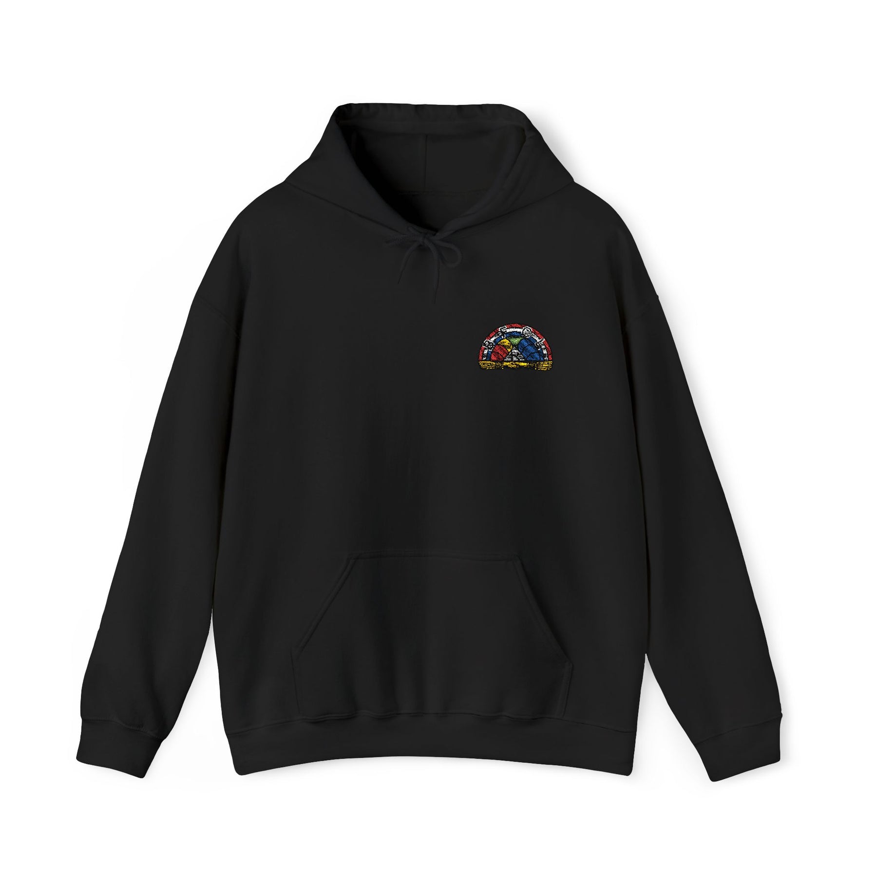 International Order of The Rainbow For Girls Hoodie - Soft Cotton Poly Blend Front Embroidery - Bricks Masons