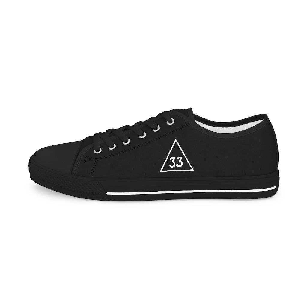 33rd Degree Scottish Rite Sneaker - Low Top Black & White