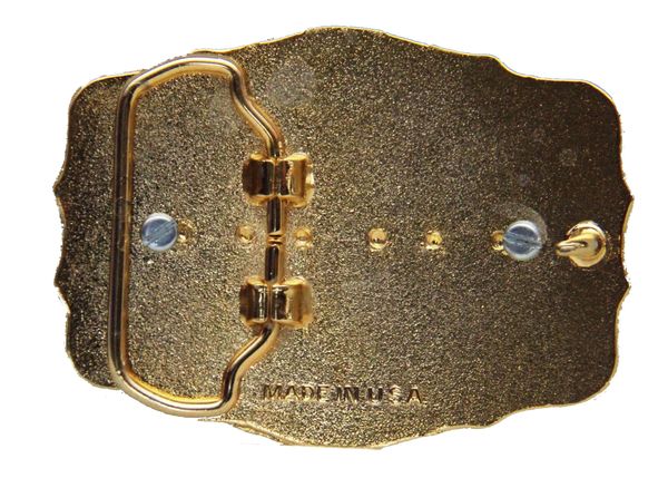 Master Mason Blue Lodge Belt Buckle -  Blue Raised Square & Compass - Bricks Masons