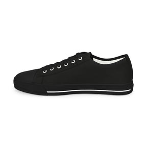 Grand Tiler of Solomon Sneaker - Low Top Sneaker Black & White Golden Emblem - Bricks Masons