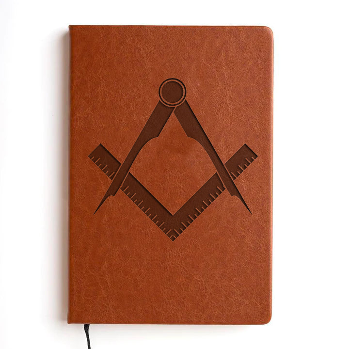 Master Mason Blue Lodge Journal - Brown Faux Leather