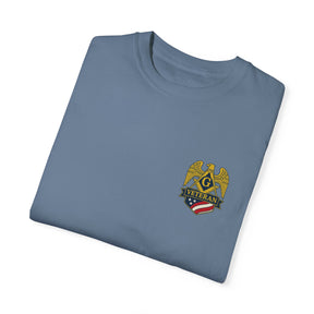 Master Mason Blue Lodge T-Shirt - Veteran Mason Garment-Dyed Tee - Bricks Masons