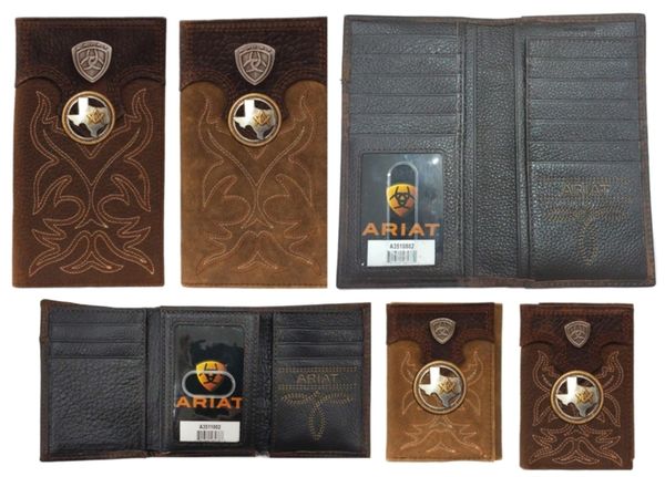 Master Mason Blue Lodge Wallet - American Flag Black & Brown - Bricks Masons