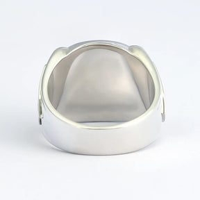 Master Mason Blue Lodge Ring - Sterling Silver S&C with Masonic Tools On The Sides