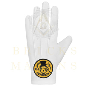 Elks of the World Gloves - White Cotton Daughters of IBPOEW - Bricks Masons