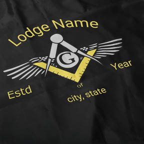 Master Mason Blue Lodge Banner - Machine Embroidery Fully Customizable