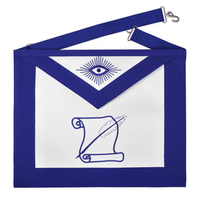 Historian Blue Lodge Apron - White & Blue