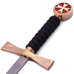 Order Of Malta Commandery Sword - Red Malta Cross With Gold and Black Hilt