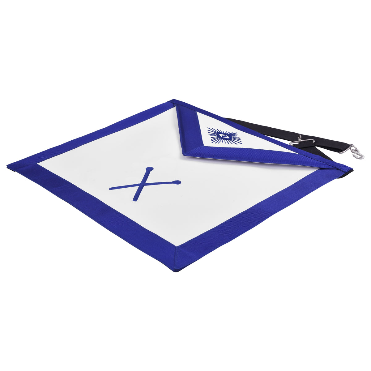 Master of Ceremonies Blue Lodge Officer Apron - Royal Blue Ribbon - Bricks Masons