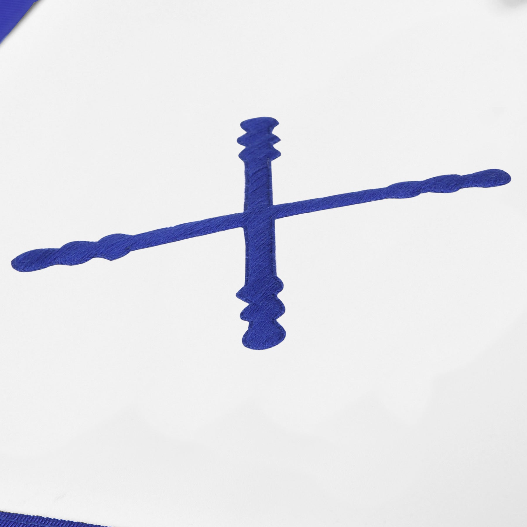 Marshal Blue Lodge Officer Apron - Royal Blue With Silver Plated Snake fitting - Bricks Masons