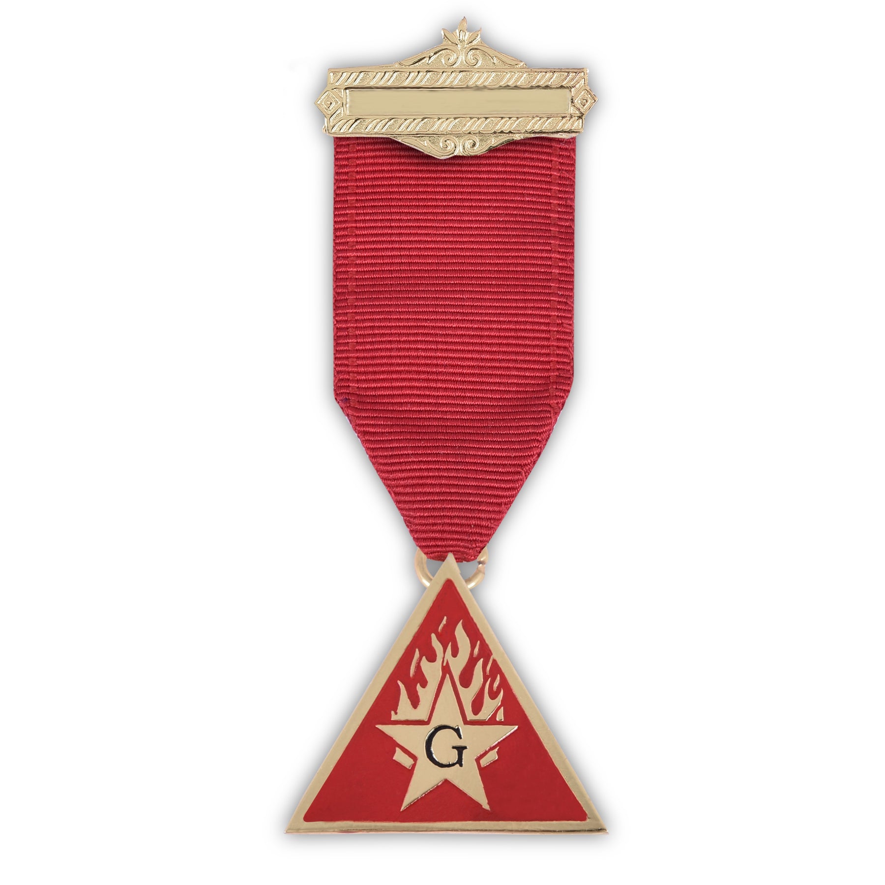 Architect AMD Breast Jewel - Gold Plated With Ribbon - Bricks Masons