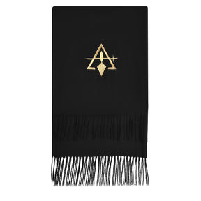 Council Scarf - Black Embroidery Cashmere - Bricks Masons