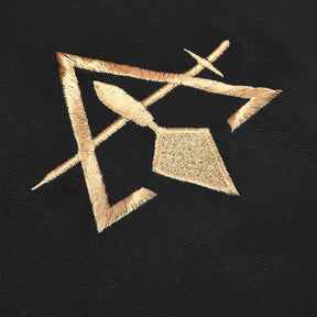 Council Scarf - Black Embroidery Cashmere - Bricks Masons