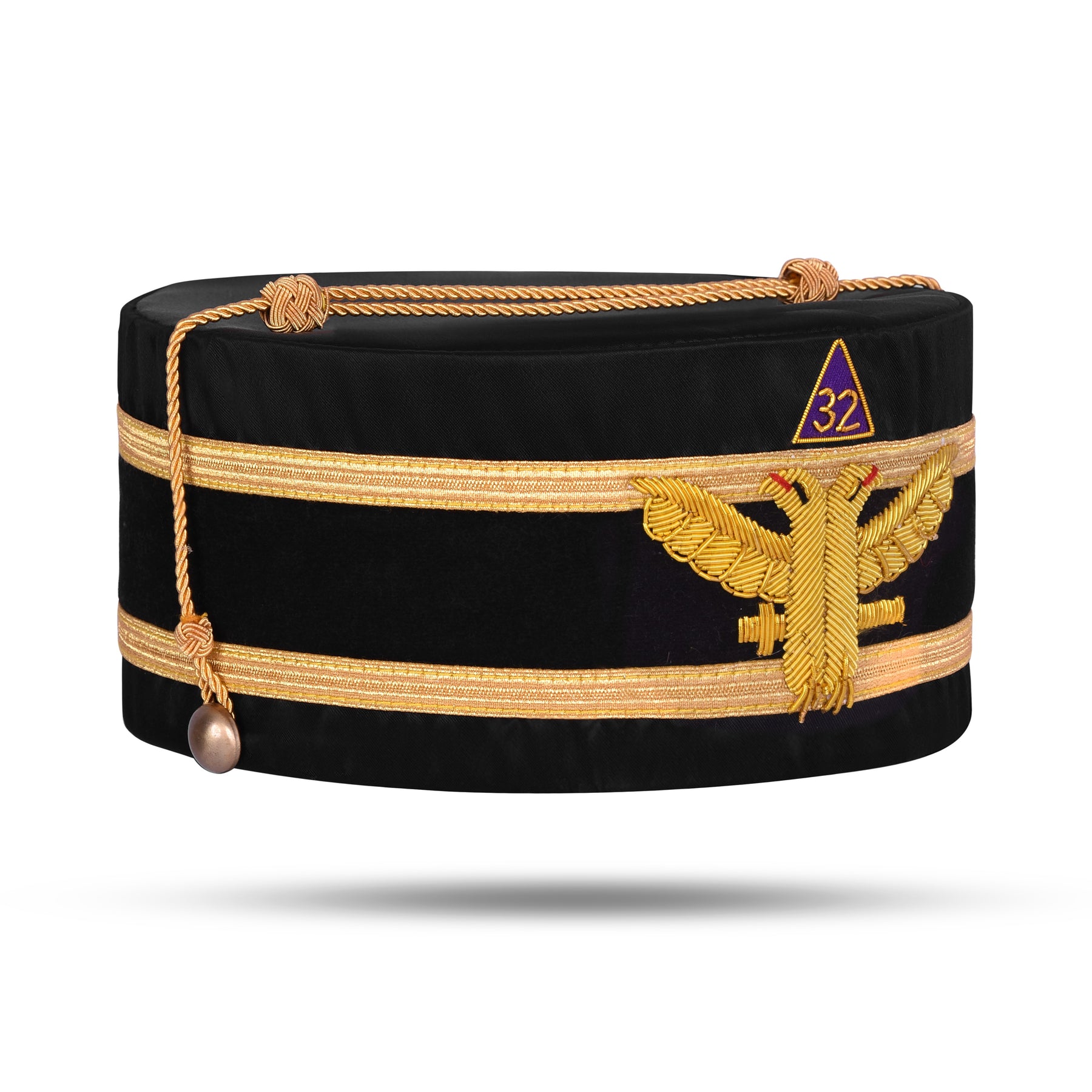 32nd Degree Scottish Rite Crown Cap - Wings Up With Gold Cord - Bricks Masons