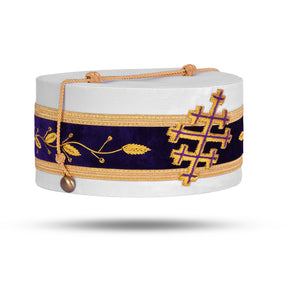 Sovereign Grand Commander 33rd Degree Scottish Rite Crown Cap - Hand Embroidery With Gold Bullion - Bricks Masons