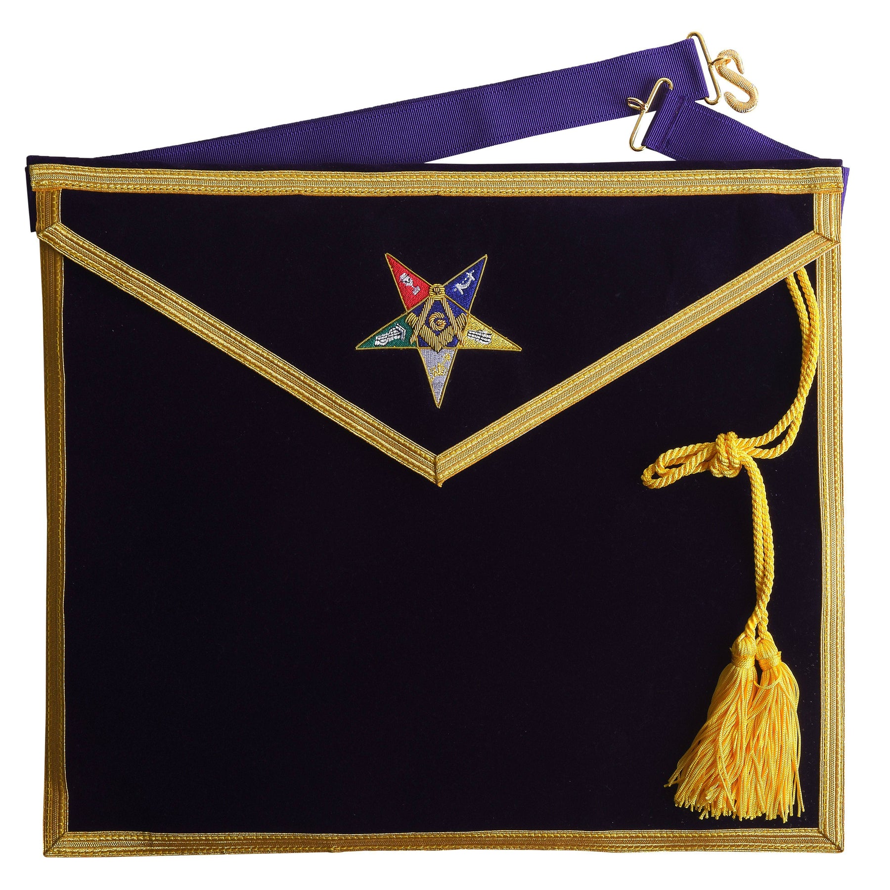 Patron OES Apron - Purple Velvet Hand Embroidery