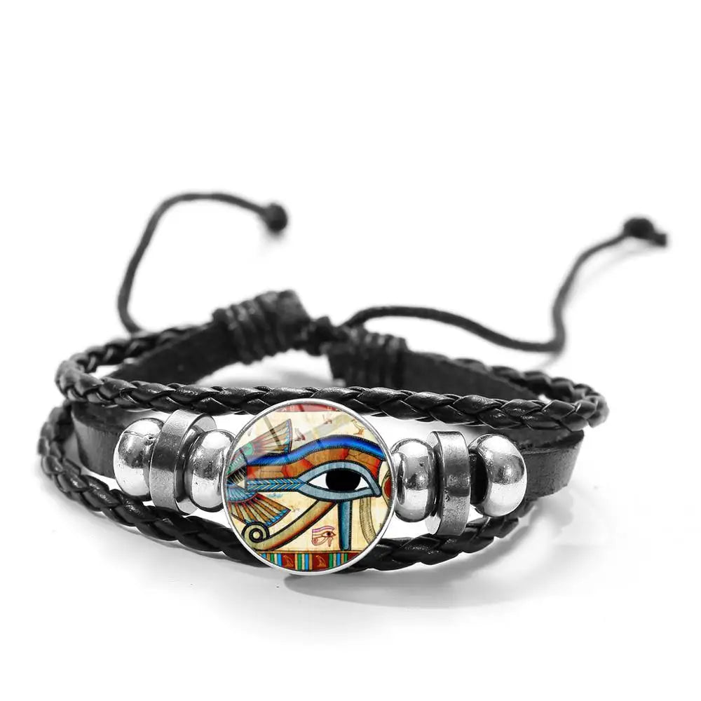 Ancient Egyptian Bracelet - Colorful Horus Eye Design - Bricks Masons