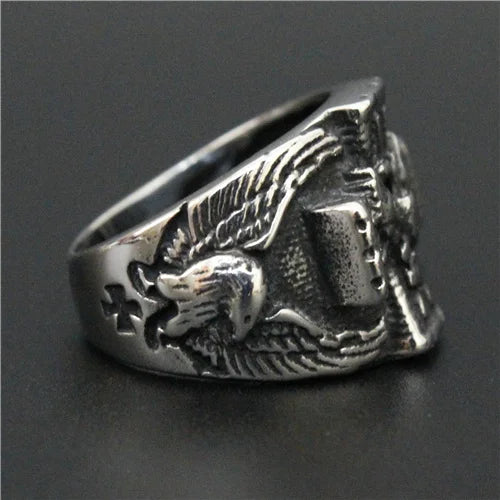 Scottish Rite Ring - Double Head Eagle 316L Stainless Steel