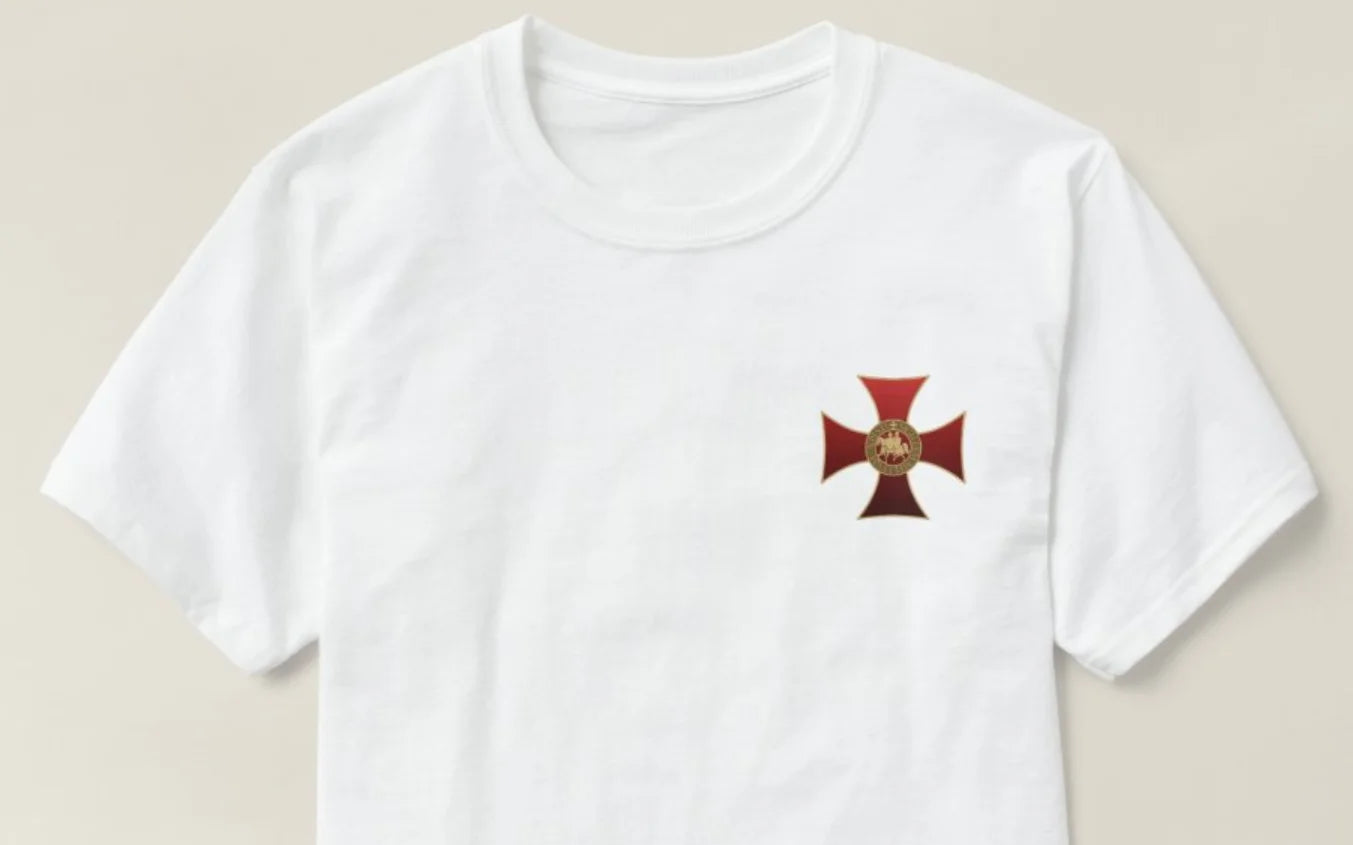 Knights Templar Commandery T-Shirt - Cotton Short Sleeve O-Neck