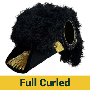 Past Commander Knights Templar Chapeau - All Black Plumes - Bricks Masons