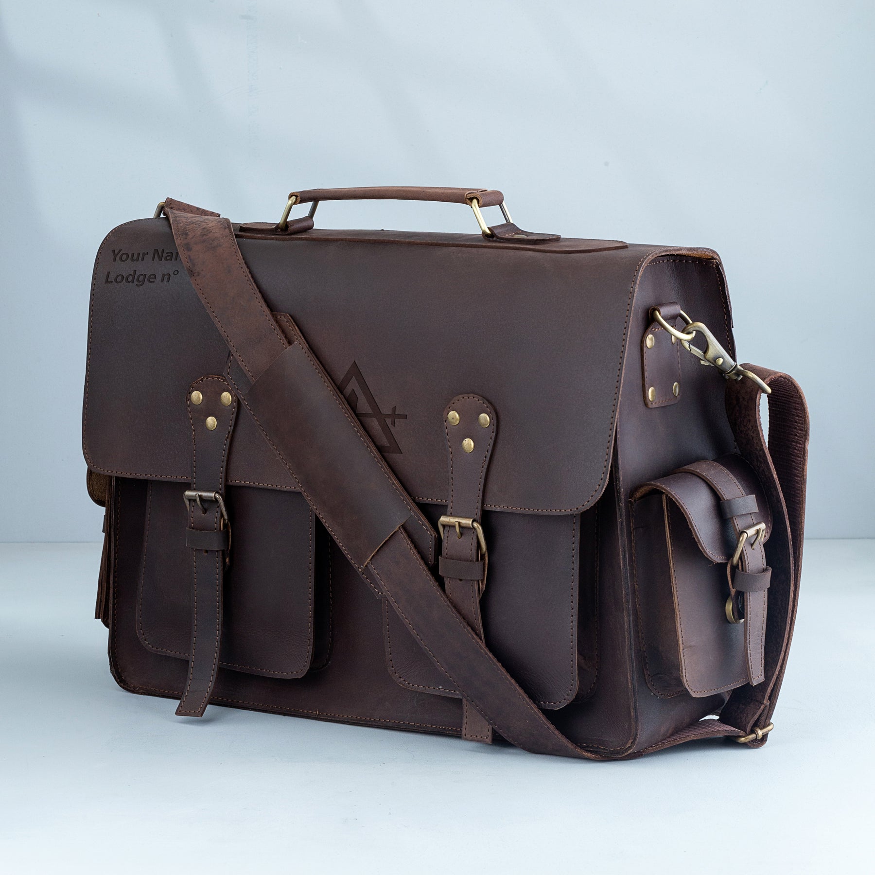 Council Briefcase - Handmade Leather - Bricks Masons