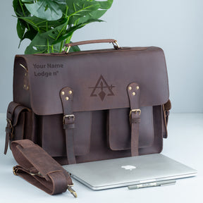 Council Briefcase - Handmade Leather - Bricks Masons