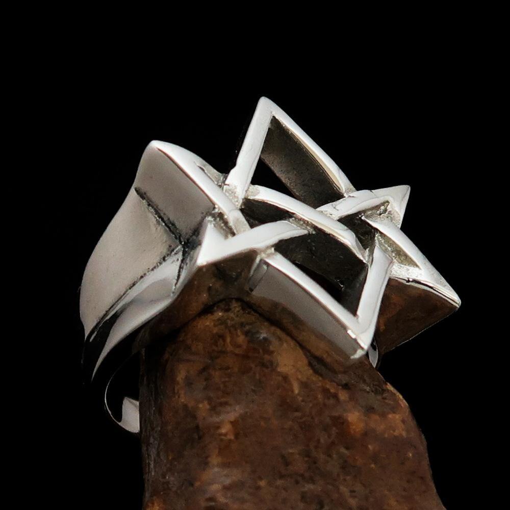 Ancient Israel Ring - Sterling Silver Star of David