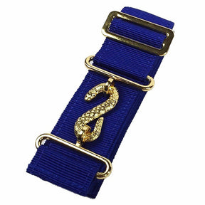 Masonic Apron Belt Extender - Blue Belt with Silver/Gold Clasp