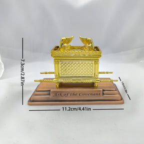 Masonic Statue - Gold Plated Ark Of The Covenant Replica - Bricks Masons