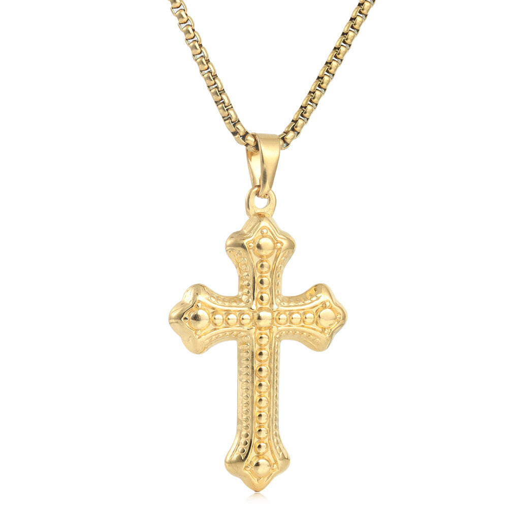 Knights Templar Commandery Necklace - Silver & Gold Cross-Shaped Pendant - Bricks Masons